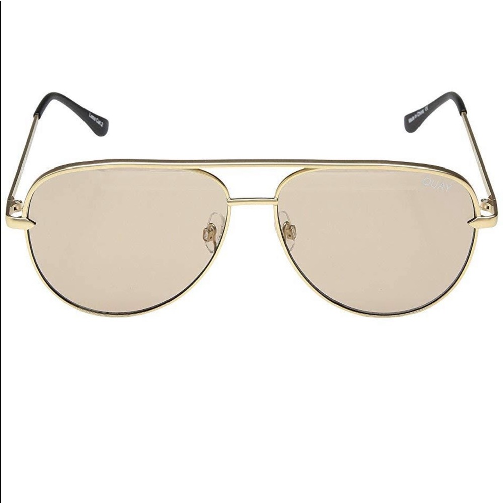 Quay x Desi Sahara gold aviators